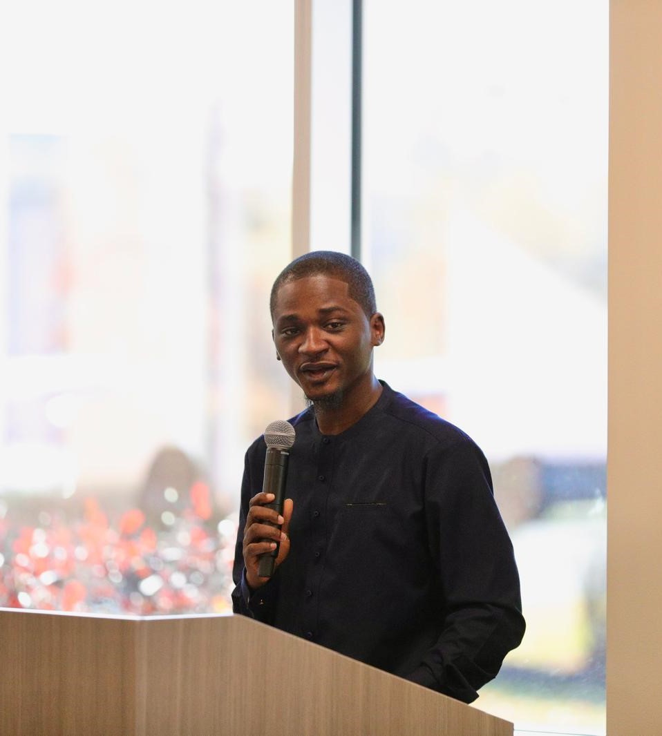 Ibrahim Owolabi speaking in his leadership work
